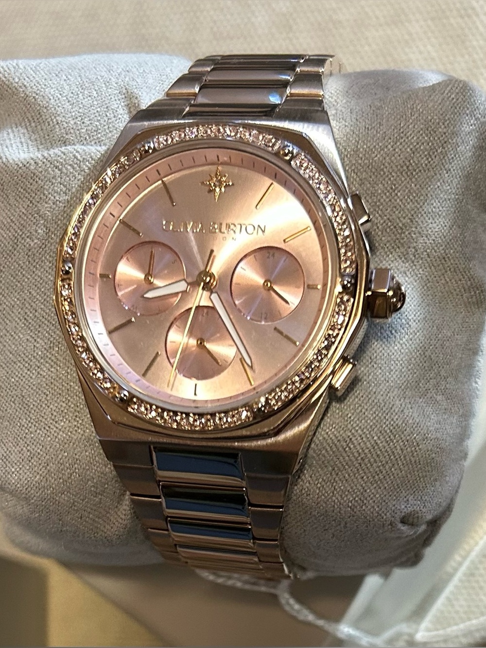 Olivia Burton MultiFunction RoseGold Watch With 38mm Chronograph Face
